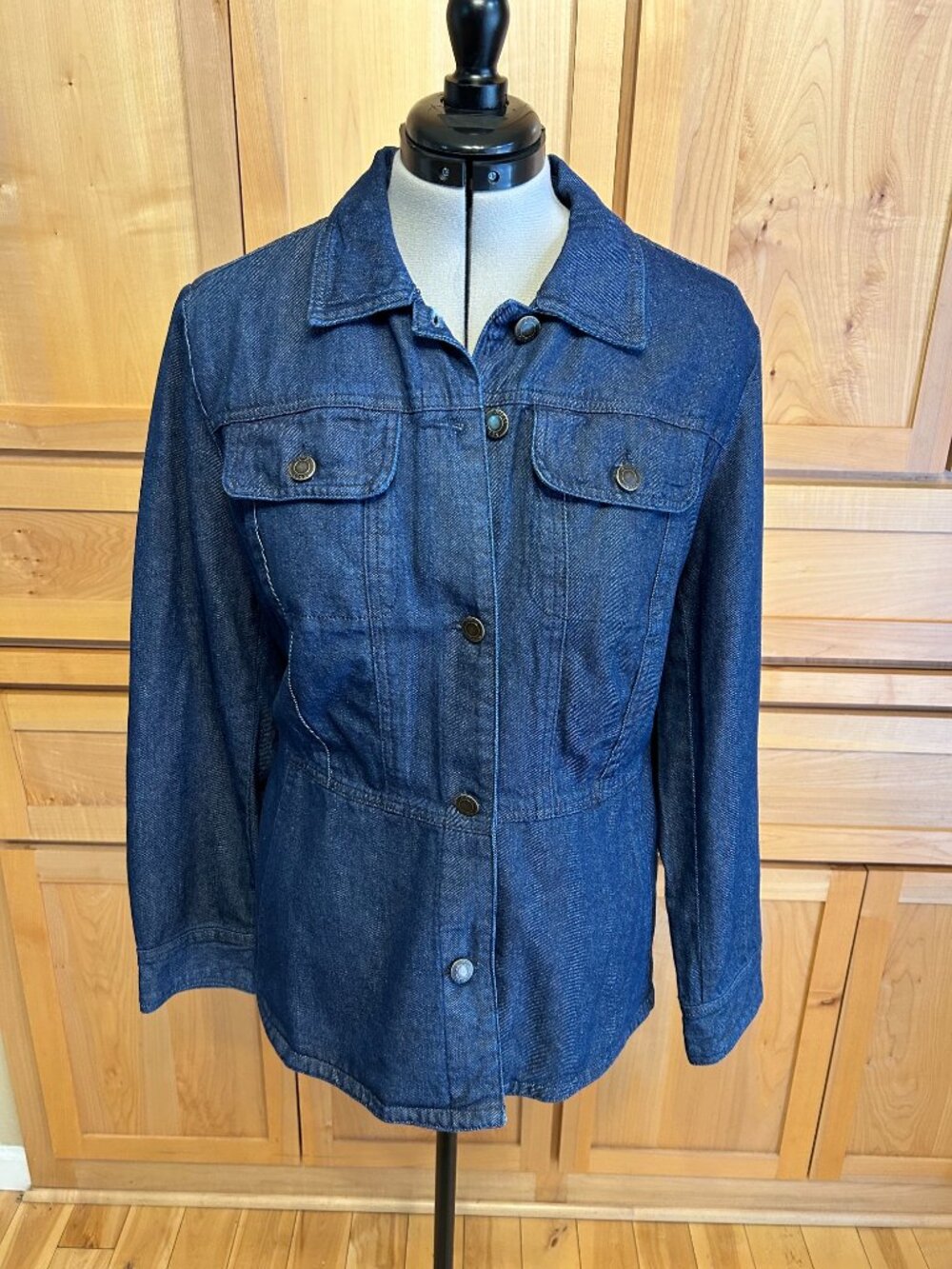 Denim Plus Size Peplum Jacket